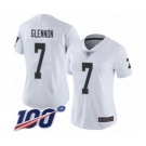 Women's Oakland Raiders #7 Mike Glennon White Vapor Untouchable Limited Player 100th Season Football Jersey