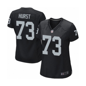 Women's Oakland Raiders #73 Maurice Hurst Game Black Team Color Football Jersey