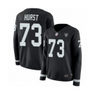 Women's Oakland Raiders #73 Maurice Hurst Limited Black Therma Long Sleeve Football Jersey