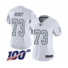 Women's Oakland Raiders #73 Maurice Hurst Limited White Rush Vapor Untouchable 100th Season Football Jersey