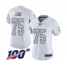 Women's Oakland Raiders #75 Howie Long Limited White Rush Vapor Untouchable 100th Season Football Jersey