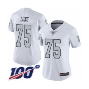 Women's Oakland Raiders #75 Howie Long Limited White Rush Vapor Untouchable 100th Season Football Jersey