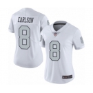 Women's Oakland Raiders #8 Daniel Carlson Limited White Rush Vapor Untouchable Football Jersey