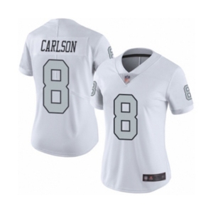 Women's Oakland Raiders #8 Daniel Carlson Limited White Rush Vapor Untouchable Football Jersey