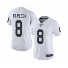 Women's Oakland Raiders #8 Daniel Carlson White Vapor Untouchable Limited Player Football Jersey