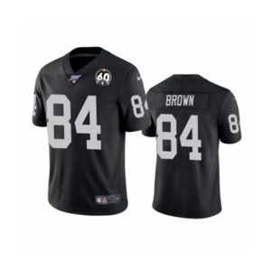 Women's Oakland Raiders #84 Antonio Brown Black 60th Anniversary Vapor Untouchable Limited Player 100th Season Football Jersey