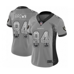 Women's Oakland Raiders #84 Antonio Brown Limited Gray Rush Drift Fashion Football Jersey