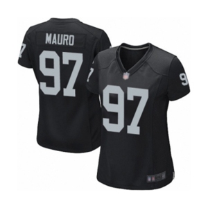 Women's Oakland Raiders #97 Josh Mauro Game Black Team Color Football Jersey