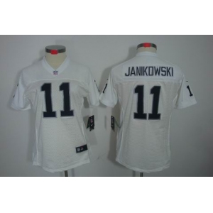 nike women nfl jerseys oakland raiders #11 janikowski white[nike limited]