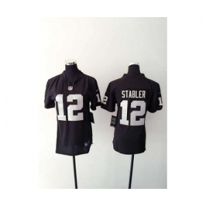 nike women nfl jerseys oakland raiders #12 stabler black[nike][stabler]