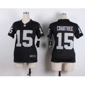 nike women nfl jerseys oakland raiders #15 crabtree black[nike][crabtree]