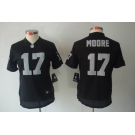 nike women nfl jerseys oakland raiders #17 moore black[nike limited]