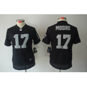 nike women nfl jerseys oakland raiders #17 moore black[nike limited]