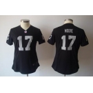 nike women nfl jerseys oakland raiders #17 moore black[nike