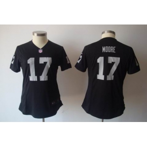 nike women nfl jerseys oakland raiders #17 moore black[nike