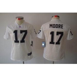 nike women nfl jerseys oakland raiders #17 moore white[nike limited]