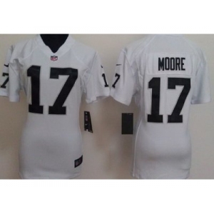 nike women nfl jerseys oakland raiders #17 moore white[nike]