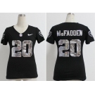 nike women nfl jerseys oakland raiders #20 darren mcfadden black[handwork sequin lettering fashion]