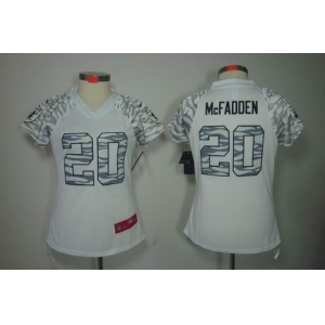 nike women nfl jerseys oakland raiders #20 darren mcfadden field flirt fashion white[zebra]