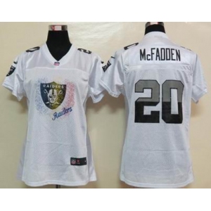 nike women nfl jerseys oakland raiders #20 darren mcfadden white[2012 fem fan]