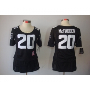 nike women nfl jerseys oakland raiders #20 mcfadden black[breast cancer awareness]