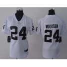 nike women nfl jerseys oakland raiders #24 woodson white[nike][woodson]