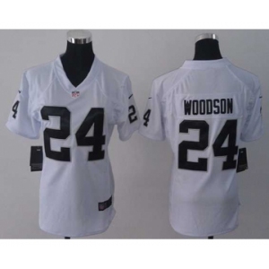 nike women nfl jerseys oakland raiders #24 woodson white[nike][woodson]