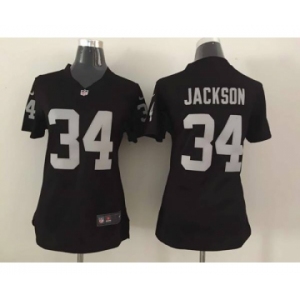 nike women nfl jerseys oakland raiders #34 bo jackson black[nike]