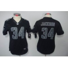 nike women nfl jerseys oakland raiders #34 jackson black[nike impact limited]