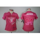 nike women nfl jerseys oakland raiders #34 jackson pink[2012 fem fan]