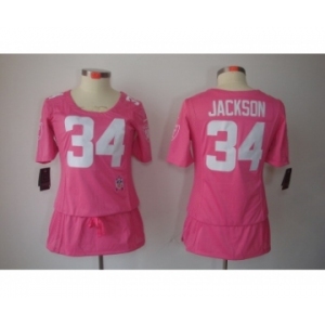 nike women nfl jerseys oakland raiders #34 jackson pink[breast cancer awareness]