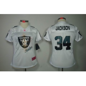 nike women nfl jerseys oakland raiders #34 jackson white[2012 fem fan]