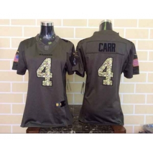nike women nfl jerseys oakland raiders #4 carr army green[nike Limited Salute To Service]