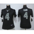 nike women nfl jerseys oakland raiders #4 carr black[nike impact limited]