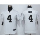 nike women nfl jerseys oakland raiders #4 carr white[nike limited]