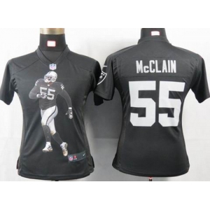 nike women nfl jerseys oakland raiders #55 mcclain black[portrait fashion]