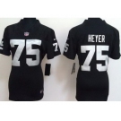 nike women nfl jerseys oakland raiders #75 heyer black[nike]