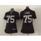 nike women nfl jerseys oakland raiders #75 long black[nike][long]