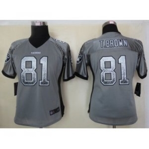 nike women nfl jerseys oakland raiders #81 t.brown grey[Elite drift fashion]