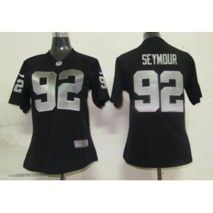 nike women nfl jerseys oakland raiders #92 seymour black[nike]