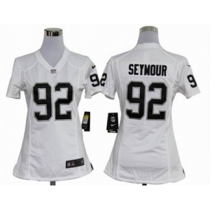 nike women nfl jerseys oakland raiders #92 seymour white[nike]
