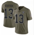 Youth Las Vegas Raiders #13 Hunter Renfrow Olive Stitched Football Limited 2017 Salute to Service Jersey