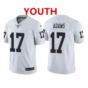Youth Las Vegas Raiders #17 Davante Adams White Vapor Limited Stitched Jersey