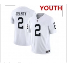 Youth Las Vegas Raiders #2 Ashton Jeanty White 2025 F.U.S.E. Vapor Stitched Football Jersey
