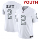 Youth Las Vegas Raiders #2 Ashton Jeanty White 2025 F.U.S.E. Vapor Stitched Football Jerseys