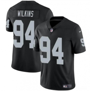 Youth Las Vegas Raiders #94 Christian Wilkins Black Football Stitched Jersey
