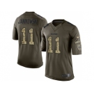 Youth Nike Oakland Raiders #11 Sebastian Janikowski Green Salute to Service Jerseys