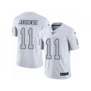 Youth Nike Oakland Raiders #11 Sebastian Janikowski Limited White Rush NFL Jersey