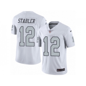 Youth Nike Oakland Raiders #12 Kenny Stabler Limited White Rush NFL Jersey