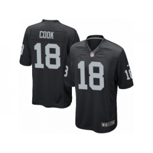 Youth Nike Oakland Raiders #18 Connor Cook Game Black Team Color NFL Jersey